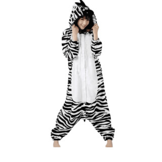 PIJAMA ADULTO ANIMALES CEBRA KIGURUMI - 1
