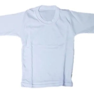PACK 3 CAMISETAS MANGA LARGA ALGODON BLANCAS UNISEX - 1