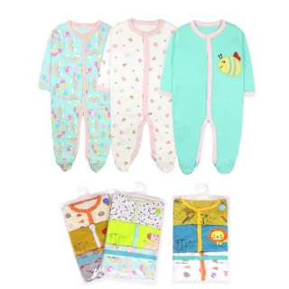 PACK 3 PIJAMAS OSITOS BEBE NIÑO ALGODÓN RIB - 1