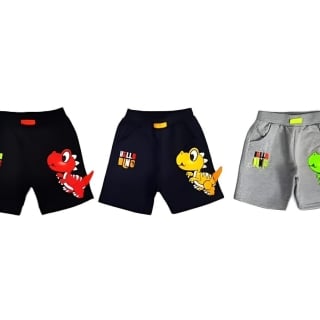 PACK 3 SHORT NIÑO ALGODÓN CON DISEÑO - 1