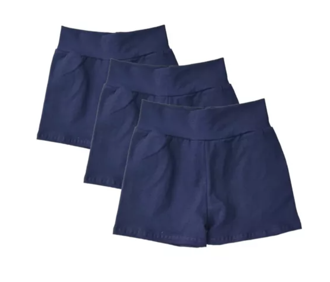 PACK 3 CALZAS SHORT NIÑA ALGODON NACIONAL - 1