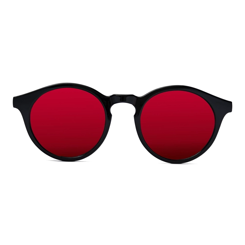 LENTES SOL RECKLESS CUJAS NEGRO ROJO PROTECCIÓN UV 400 - 1