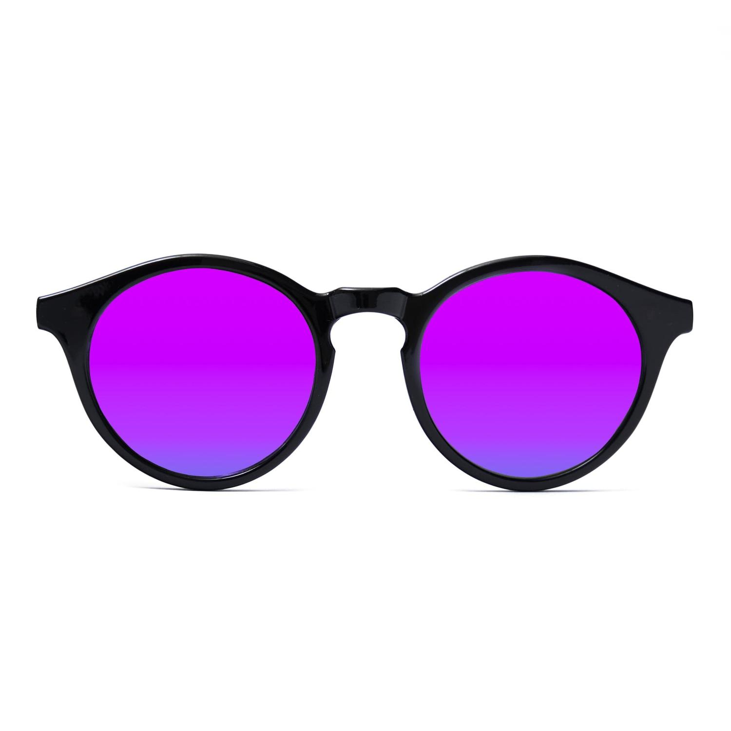 LENTES SOL RECKLESS NUEVO CUJAS NEGRO PÚRPURA PROTECCIÓN UV 400 - 1
