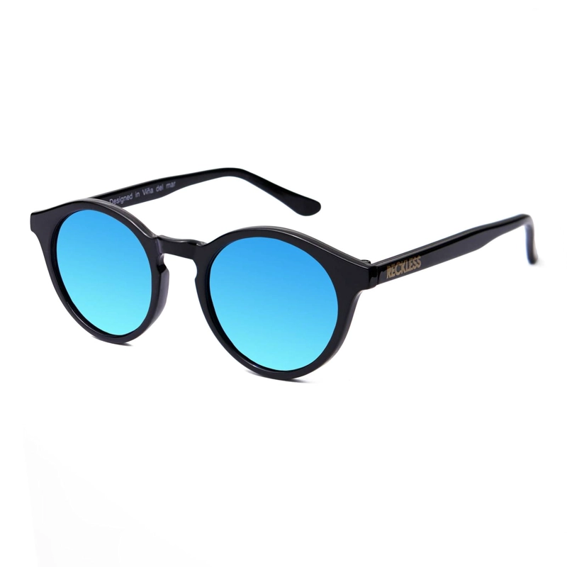 LENTES SOL RECKLESS NUEVO CUJAS NEGRO AZUL PROTECCIÓN UV 400 - 2