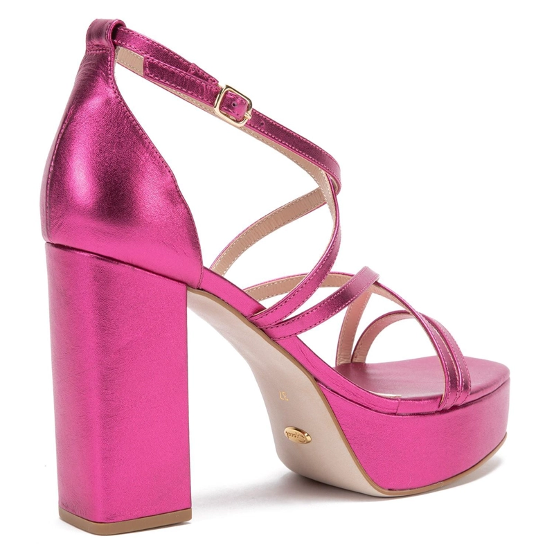 SANDALIA DE CUERO MUJER GACEL ROSADO BLAKE - 4