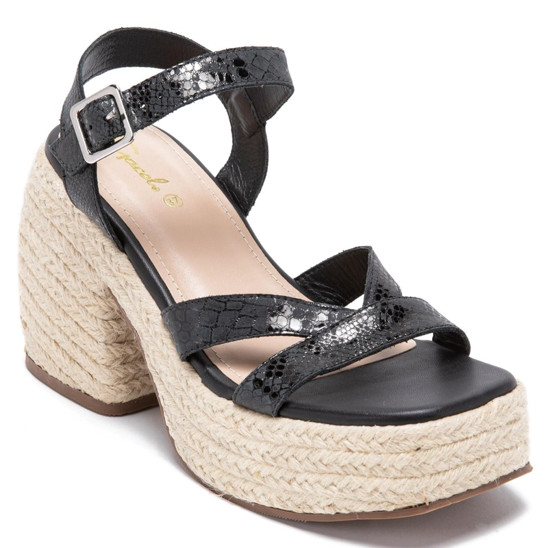 SANDALIAS MUJER GACEL CUERO NEGRO DIONE - 2