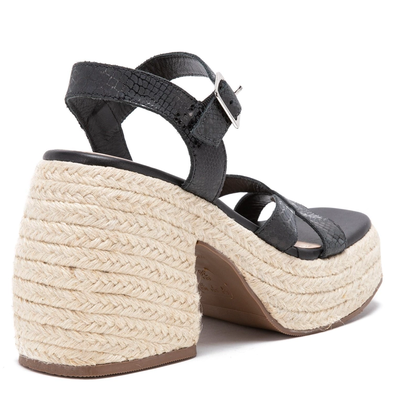 SANDALIAS MUJER GACEL CUERO NEGRO DIONE - 4