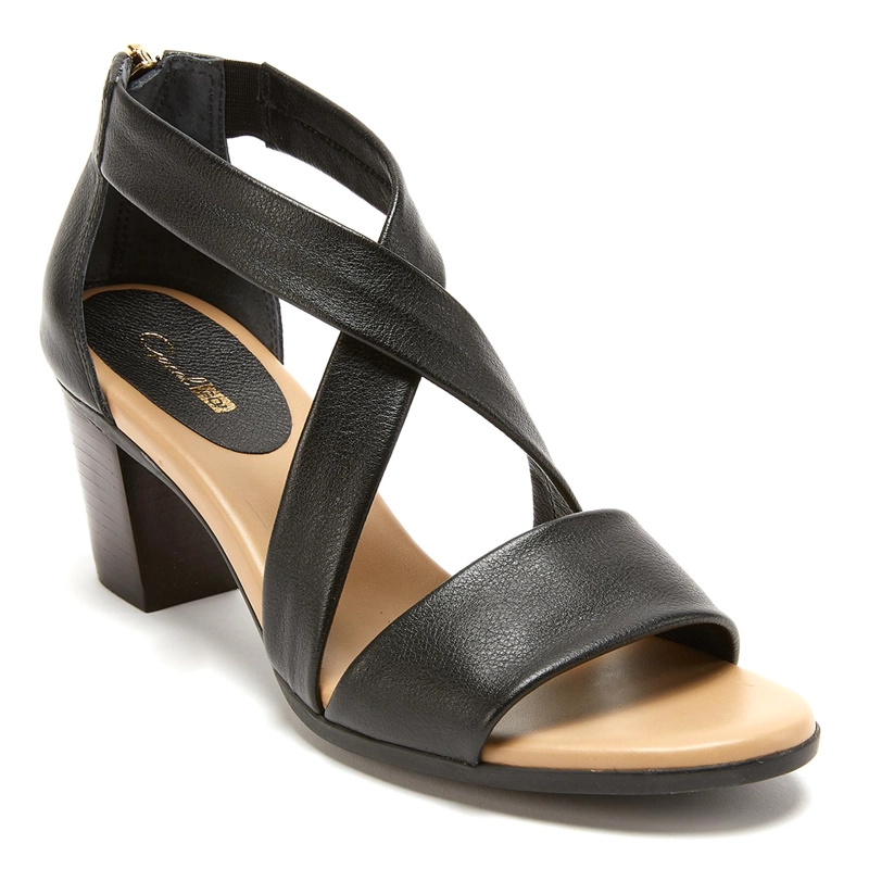 SANDALIAS MUJER GACEL CUERO NEGRO ROXXANE - 2