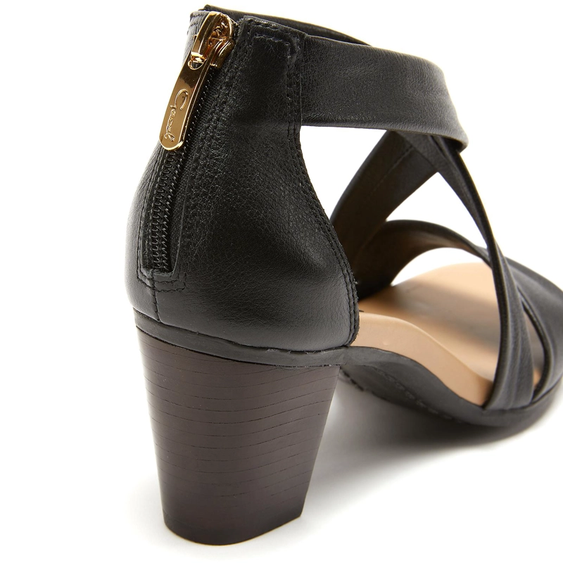 SANDALIAS MUJER GACEL CUERO NEGRO ROXXANE - 3