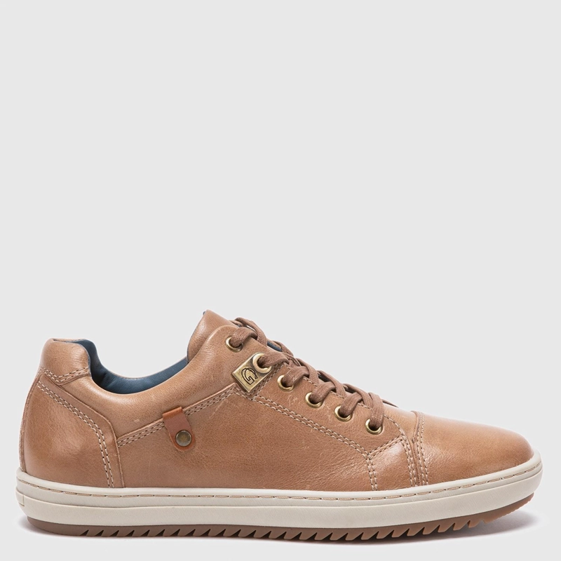 ZAPATILLA DE CUERO HOMBRE GUANTE CAFE  KANSAS 0034273 - 1