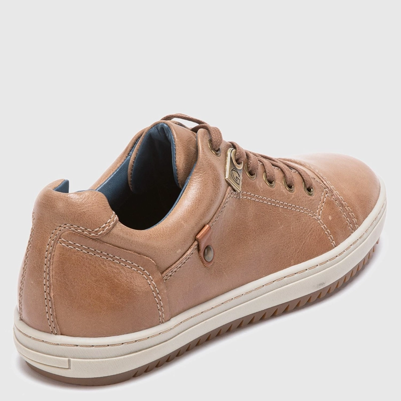 ZAPATILLA DE CUERO HOMBRE GUANTE CAFE  KANSAS 0034273 - 5