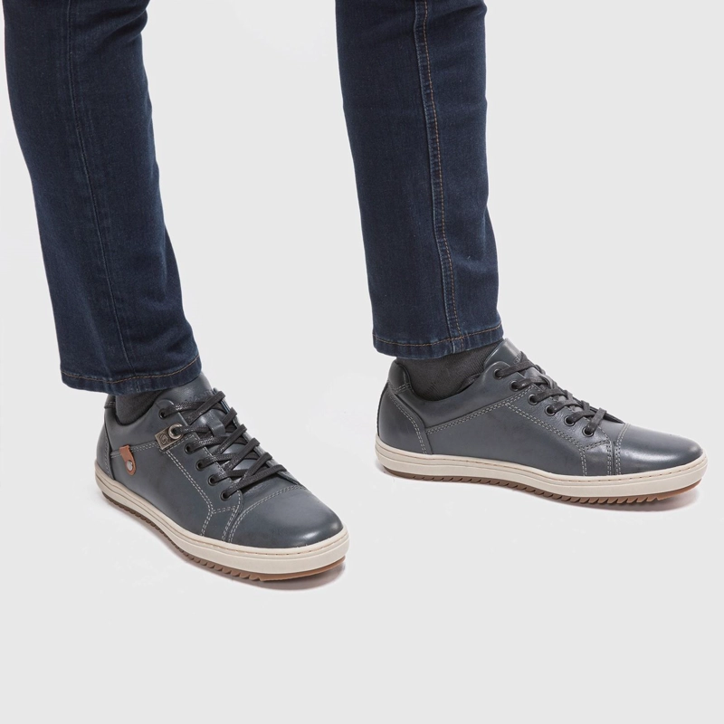 ZAPATILLA DE CUERO HOMBRE GUANTE GRAFITO KANSAS - 2