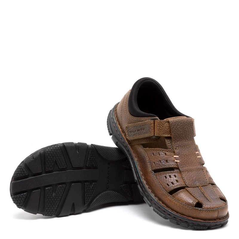 SANDALIAS HOMBRE GUANTE CUERO CERRADA BUDAPEST BRANDY - 3