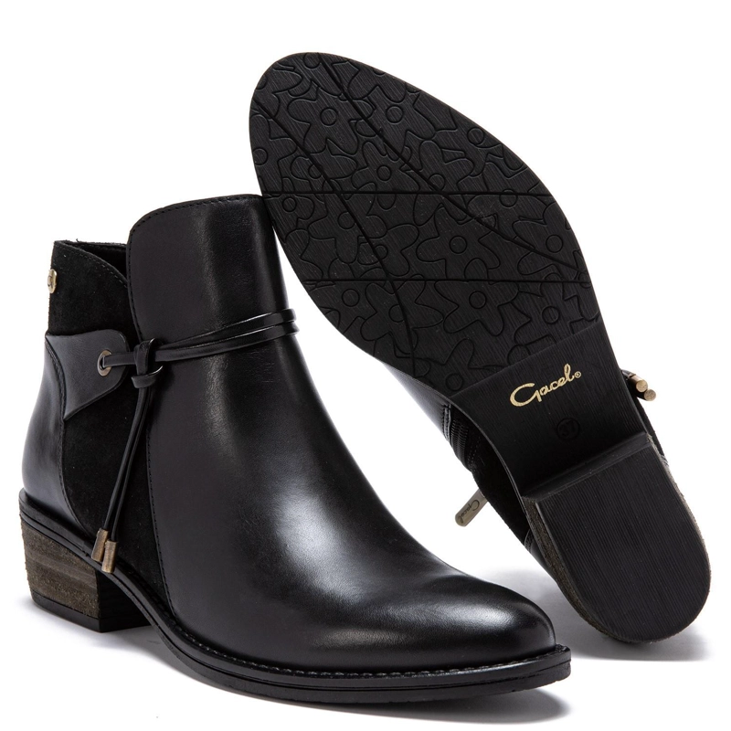 BOTIN DE CUERO MUJER GACEL NEGRO GINA - 4