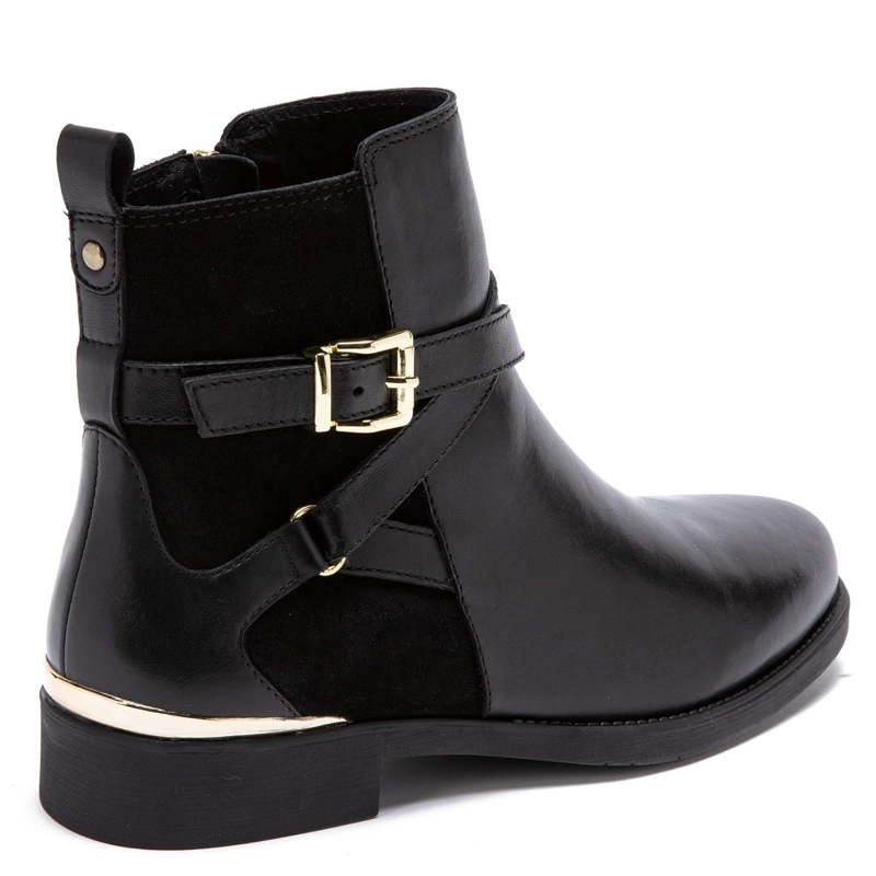 BOTIN DE CUERO MUJER GACEL NEGRO HORTENCIA - 5