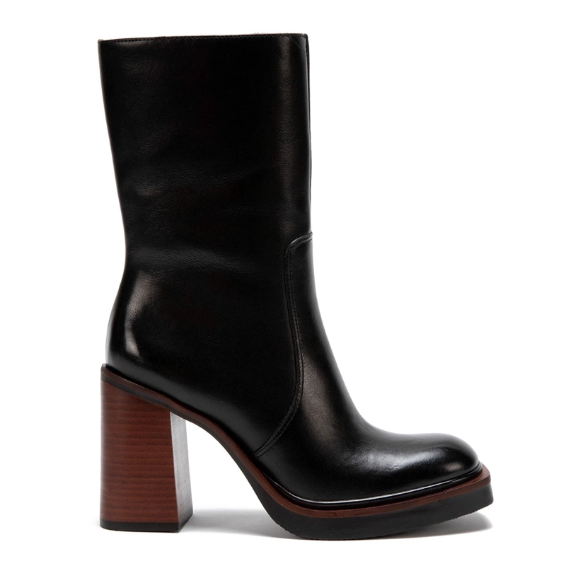 BOTA DE CUERO MUJER GACEL NEGRO ELEONORA 0659202 - 1