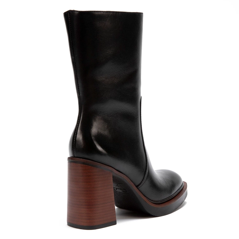 BOTA DE CUERO MUJER GACEL NEGRO ELEONORA 0659202 - 5