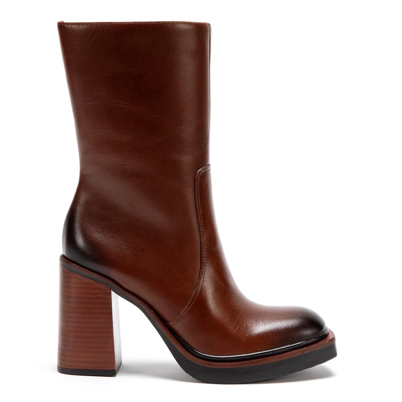 BOTA DE CUERO MUJER GACEL CAFE  ELEONORA - 1