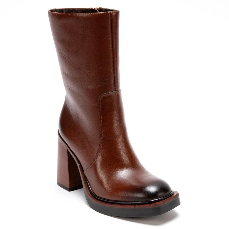 BOTA DE CUERO MUJER GACEL CAFE  ELEONORA - 3