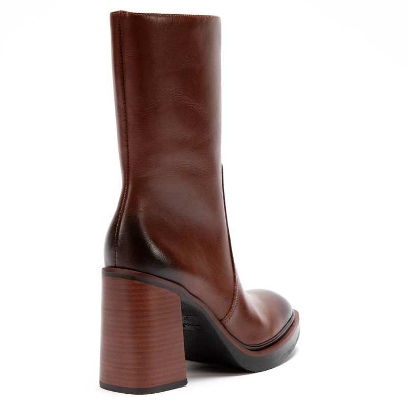 BOTA DE CUERO MUJER GACEL CAFE  ELEONORA - 5