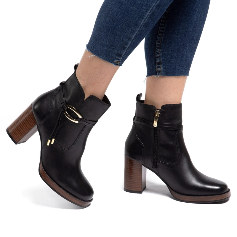 BOTIN DE CUERO MUJER GACEL NEGRO JUANA - 2