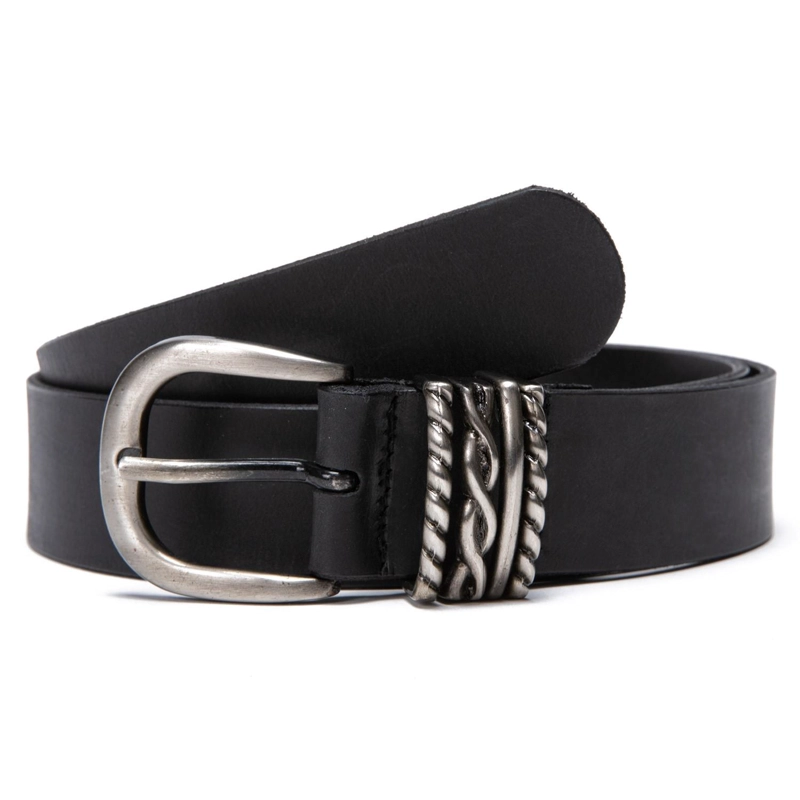 CINTURON CUERO GACEL NEGRO ANCHO 3.5 CMS - 1