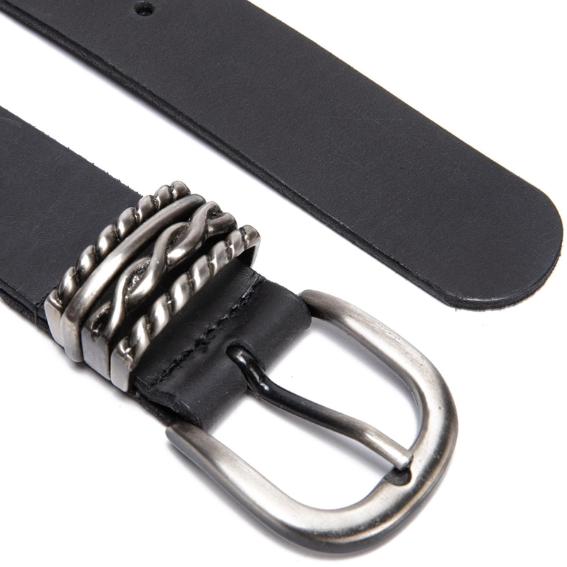 CINTURON CUERO GACEL NEGRO ANCHO 3.5 CMS - 2