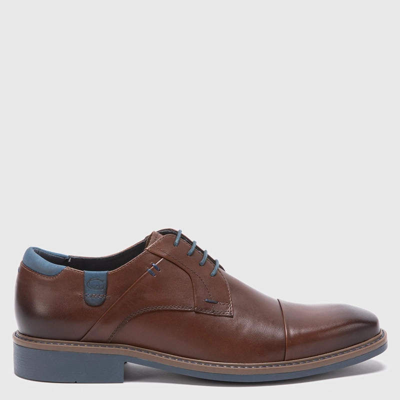 ZAPATO DE CUERO HOMBRE GUANTE CAFE  TORONTO 0035450 - 1