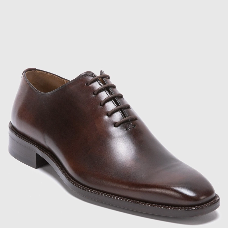 ZAPATO DE CUERO HOMBRE GUANTE CHOCOLATE SUELA PRESIDENT 0035437 - 3
