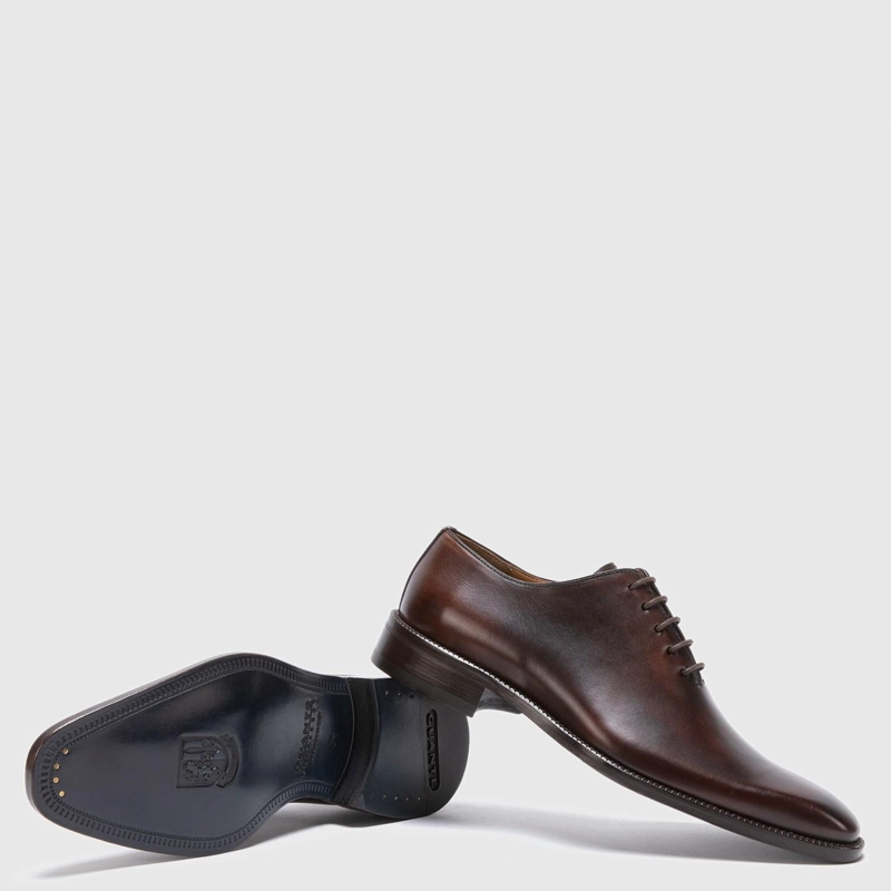 ZAPATO DE CUERO HOMBRE GUANTE CHOCOLATE SUELA PRESIDENT 0035437 - 4