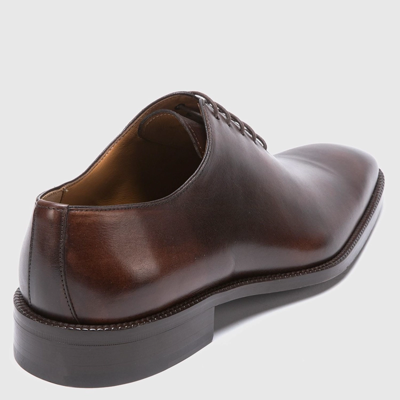 ZAPATO DE CUERO HOMBRE GUANTE CHOCOLATE SUELA PRESIDENT 0035437 - 5