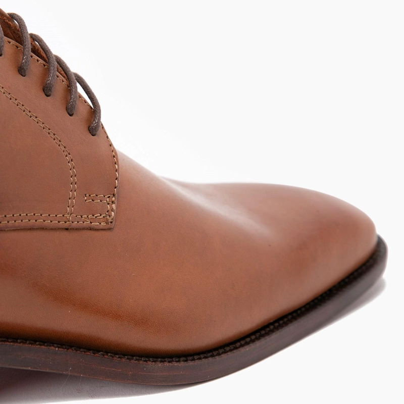 ZAPATO DE CUERO HOMBRE GUANTE CAMEL SUELA 0034262 - 3