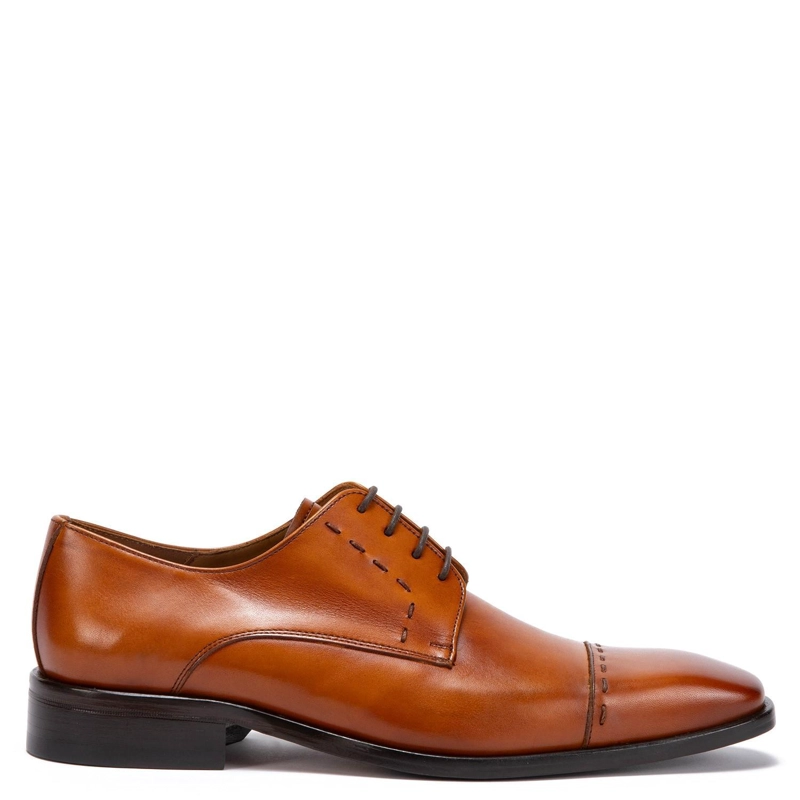 ZAPATO DE CUERO HOMBRE GUANTE BRANDY SUELA PRESIDENT 0034495 - 1