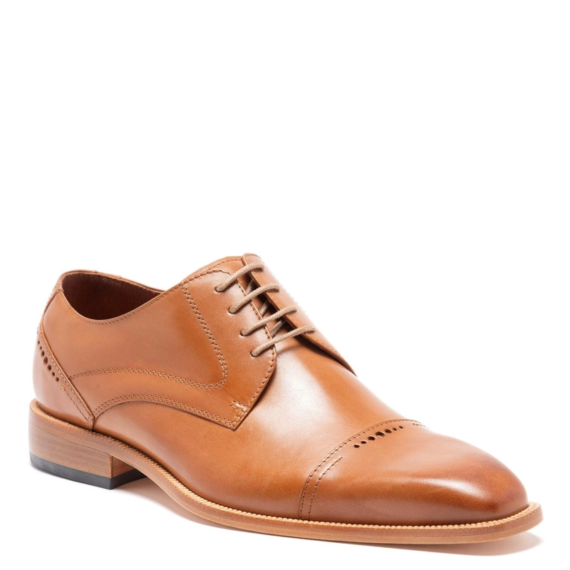 ZAPATO DE CUERO HOMBRE GUANTE CAMEL SUELA NATURAL - 3