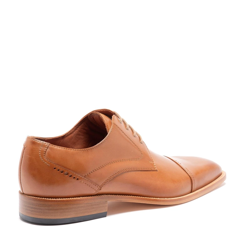 ZAPATO DE CUERO HOMBRE GUANTE CAMEL SUELA NATURAL 0033323 - 5