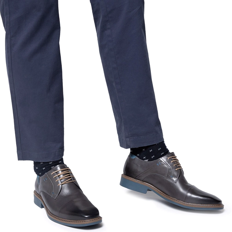 ZAPATO DE CUERO HOMBRE GUANTE GRAFITO TORONTO 0034432 - 2