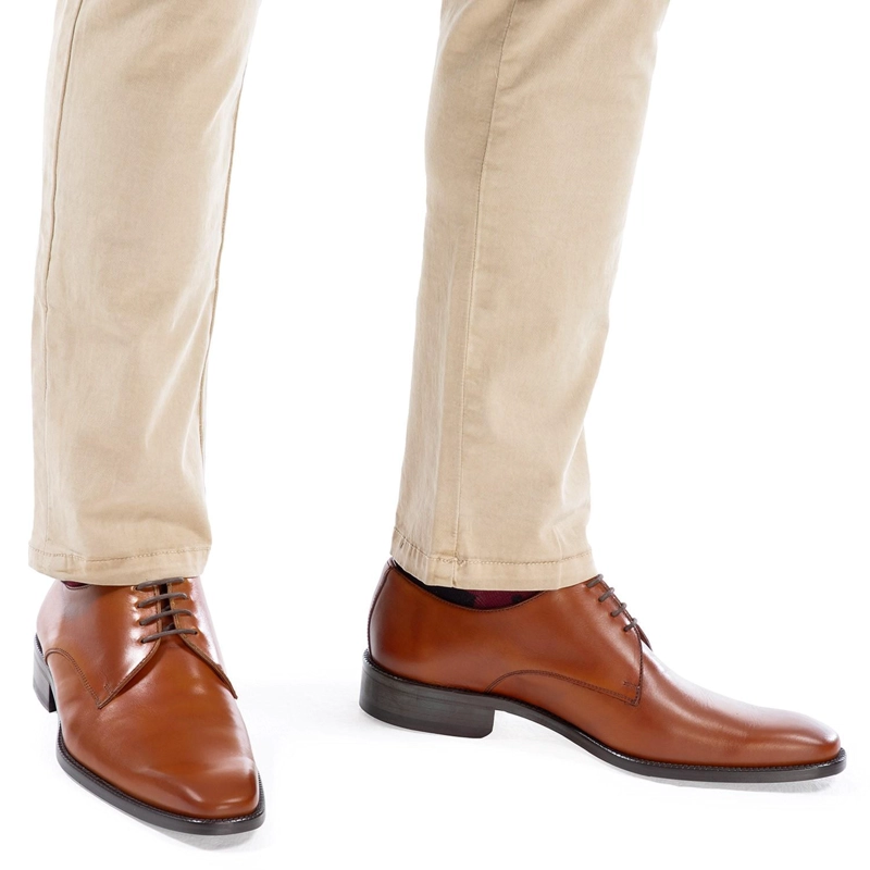 ZAPATO DE CUERO HOMBRE GUANTE BRANDY SUELA PRESIDENT 0034498 - 2