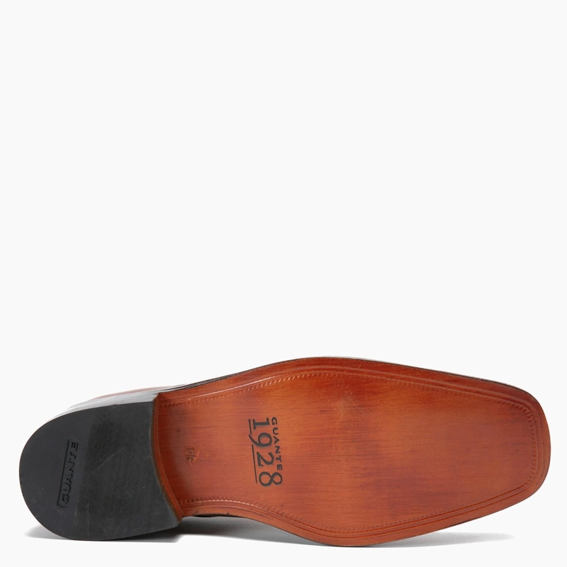 ZAPATO DE CUERO HOMBRE GUANTE BRANDY SUELA 0030458 - 2