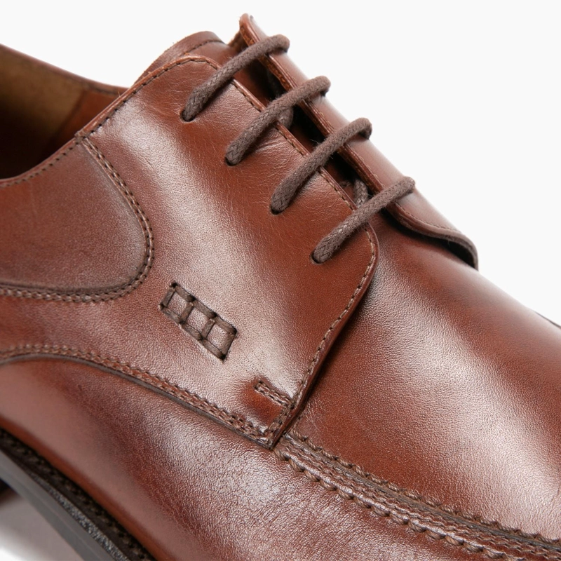 ZAPATO DE CUERO HOMBRE GUANTE BRANDY SUELA 0030458 - 4