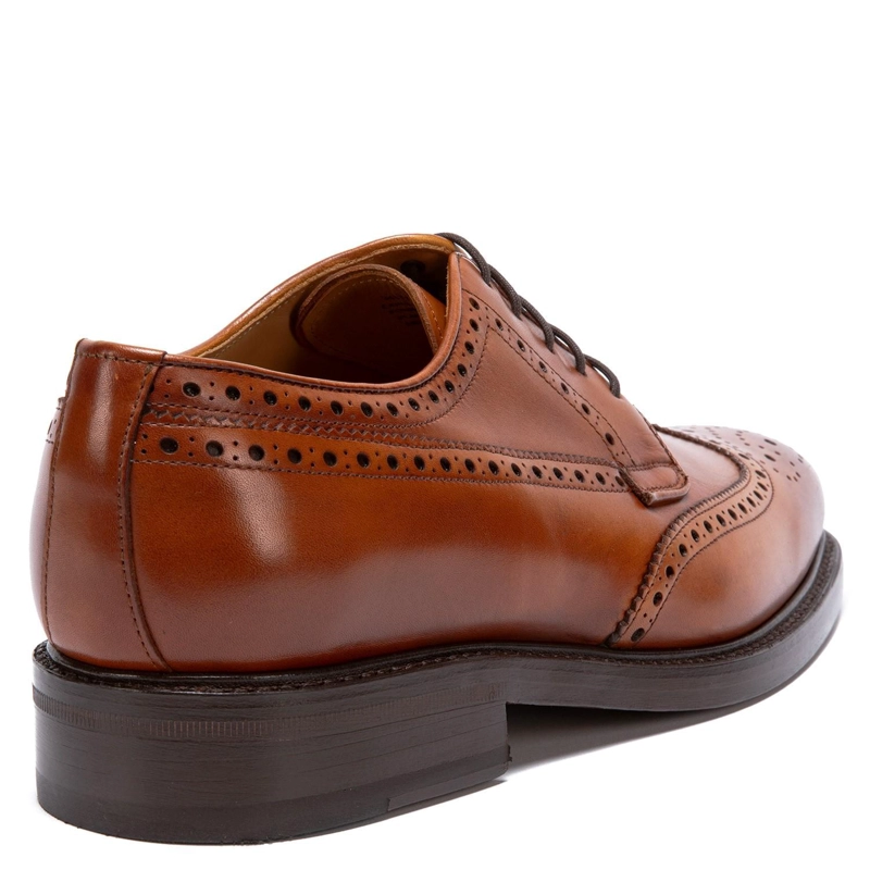 ZAPATO DE CUERO HOMBRE GUANTE BRANDY SUELA PUNTEADO - 5