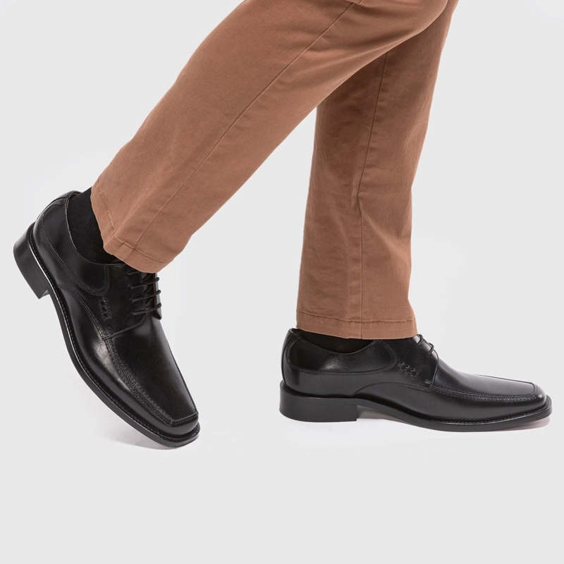 ZAPATO DE CUERO HOMBRE GUANTE NEGRO SUELA 0030459 - 2