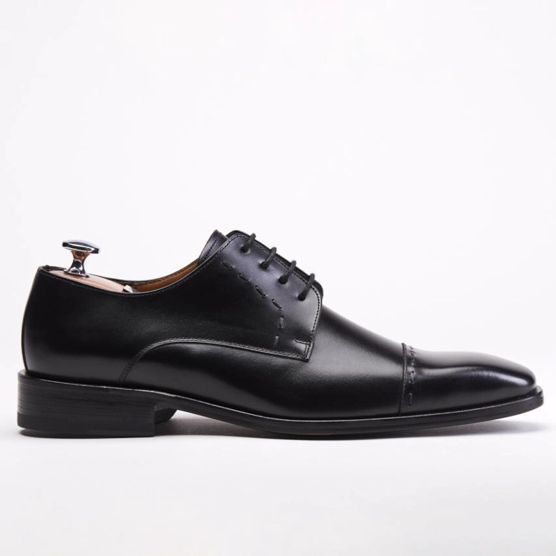 ZAPATO DE CUERO HOMBRE GUANTE NEGRO SUELA PRESIDENT - 1