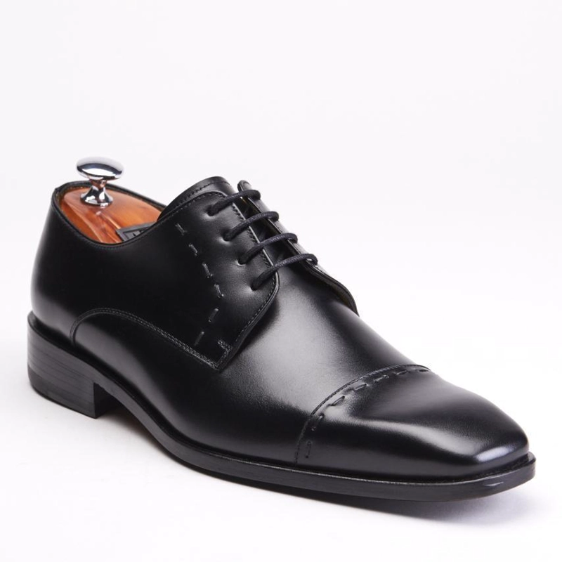 ZAPATO DE CUERO HOMBRE GUANTE NEGRO SUELA PRESIDENT - 2
