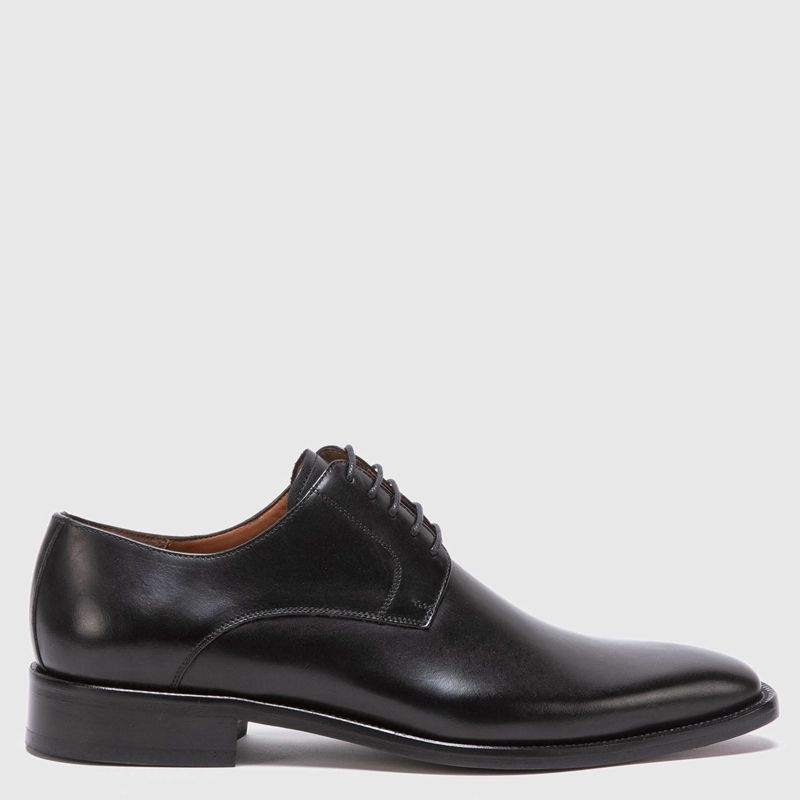 ZAPATO DE CUERO HOMBRE GUANTE NEGRO SUELA - 1