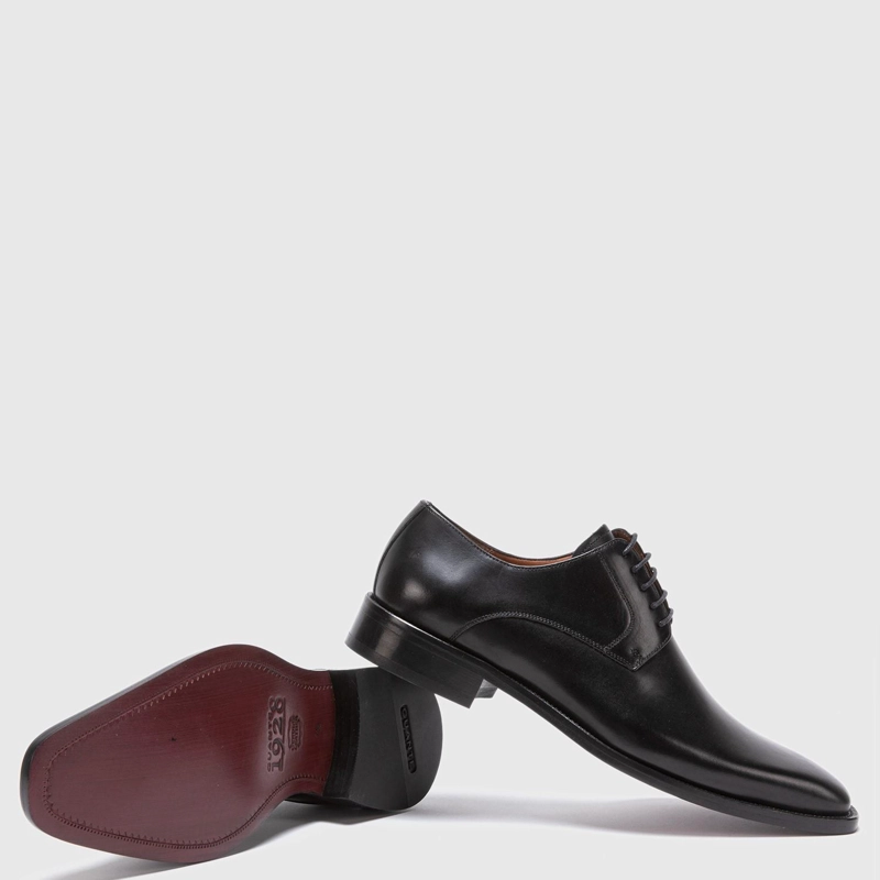ZAPATO DE CUERO HOMBRE GUANTE NEGRO SUELA 0031327 - 4