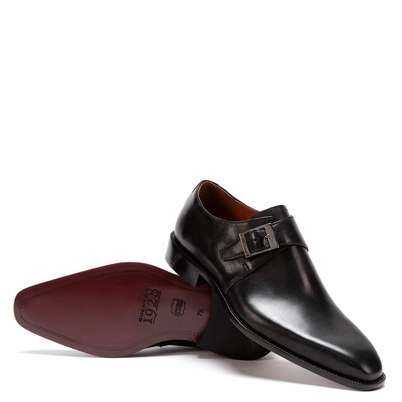 ZAPATO DE CUERO HOMBRE GUANTE NEGRO SUELA - 4