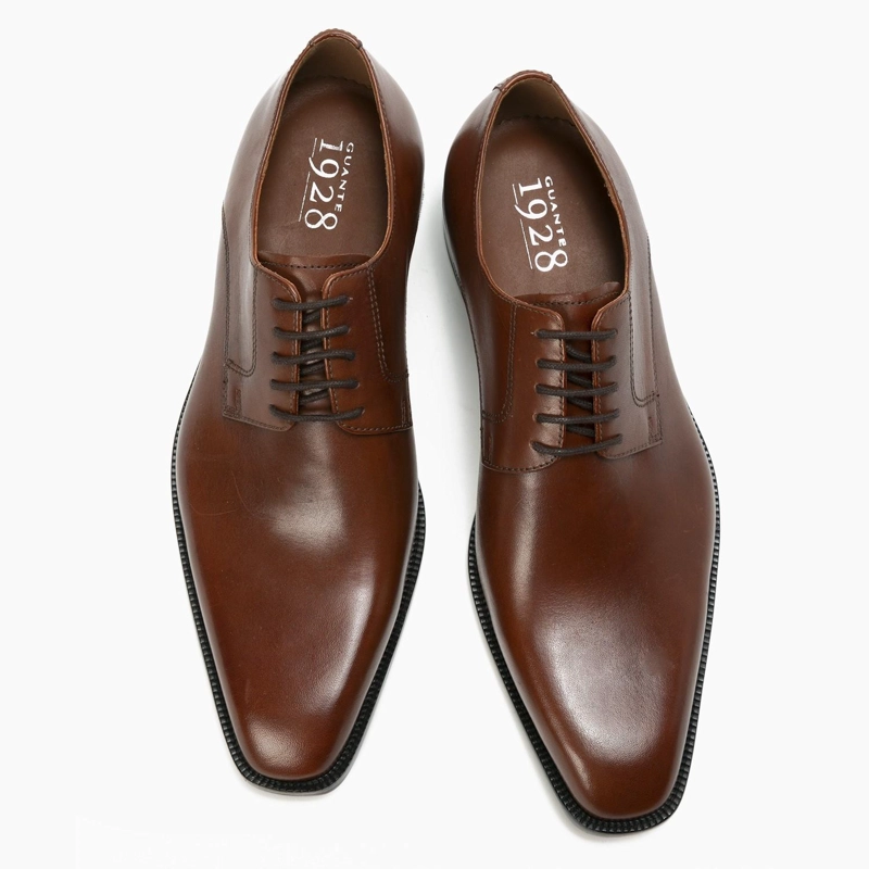 ZAPATO DE CUERO HOMBRE GUANTE BRANDY SUELA - 3