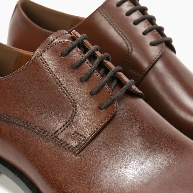 ZAPATO DE CUERO HOMBRE GUANTE BRANDY SUELA - 4