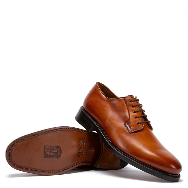 ZAPATO DE CUERO HOMBRE GUANTE BRANDY SUELA PUNTEADO 0034507 - 4