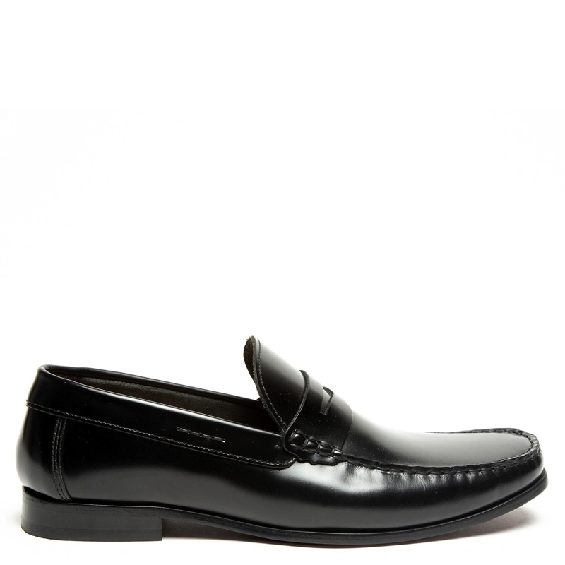 MOCASINES HOMBRE GUANTE CUERO NEGRO SUELA - 1